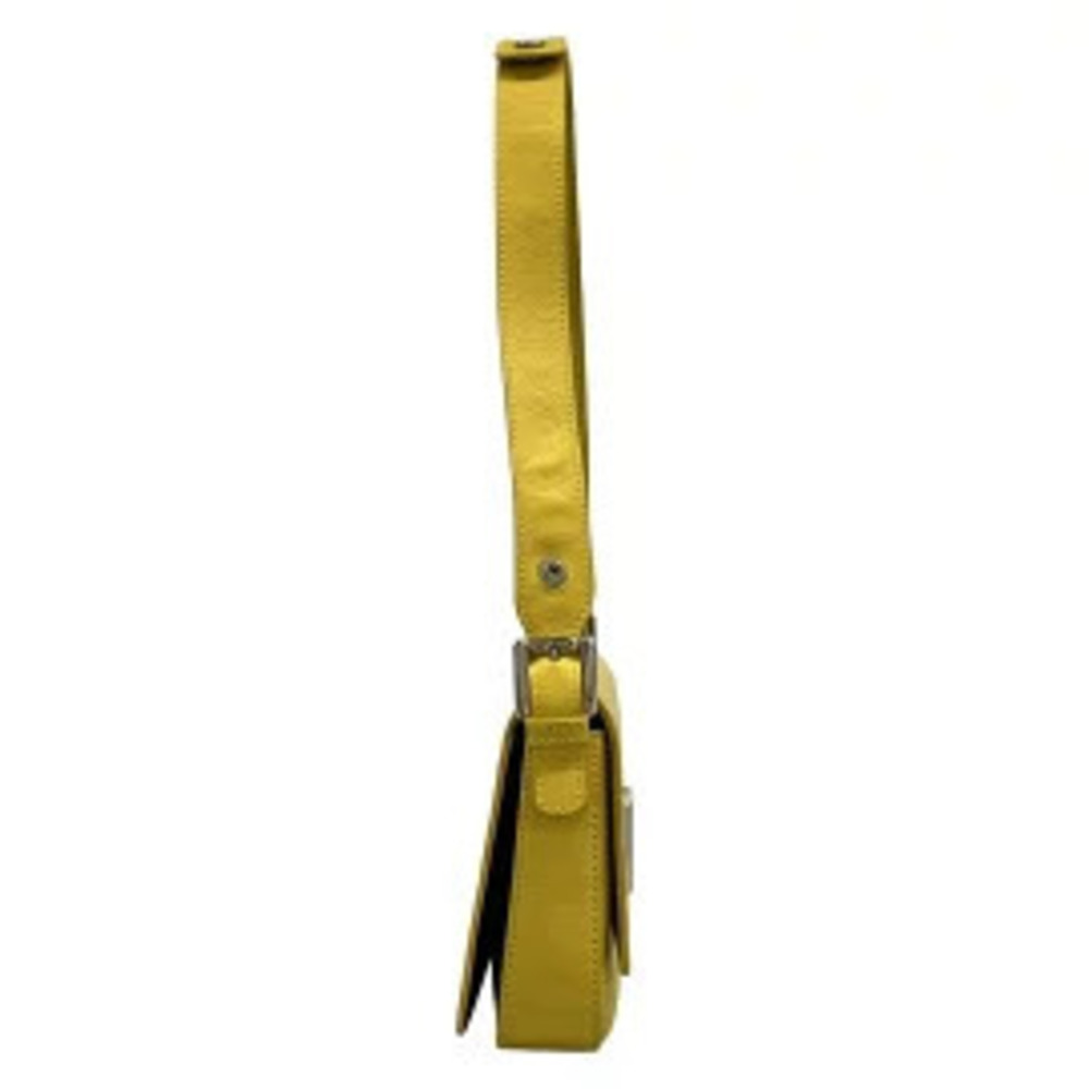 Fendi Tre bucket Shoulder Bag Yellow Leather